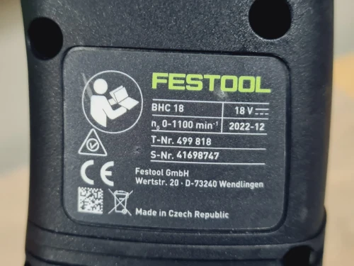Kit FESTOOL 18V perforateur BHC 18 + Visseuse perceuse 4 vitesses TDC 18/4 (BL-2023-Czech)