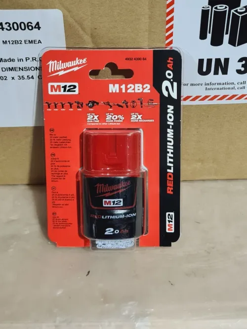 Batterie Li-Ion 12V 2.0Ah MILWAUKEE M12B2 (Redlithium-Ion)
