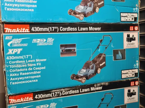 Tondeuse Sans Fil - MAKITA DLM432PT2 36V (18V+18V) 2 Batteries 5.0Ah + chargeur doublé (Romania)