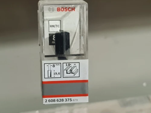 BOSCH - fraise à rainer 8mm droite D 8/10/12/14/15/16 x 19,6mm