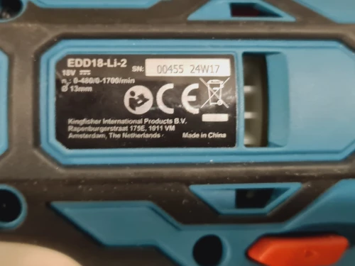 Perceuse visseuse 18V 40Nm - ERBAUER EDD18-LI-2 (SOLO-BL)