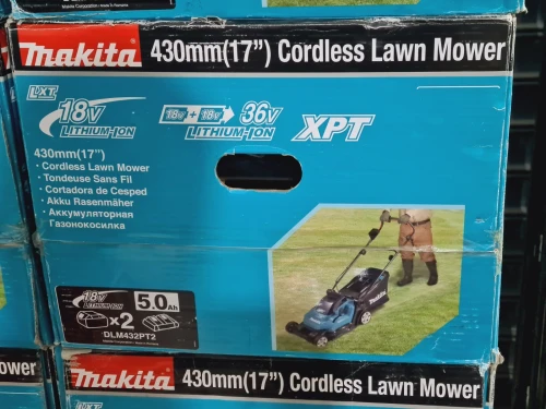 Tondeuse Sans Fil - MAKITA DLM432PT2 36V (18V+18V) 2 Batteries 5.0Ah + chargeur doublé (Romania)