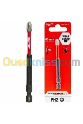 Embout original MILWAUKEE PH2 50/90mm SHOCKWAVE 