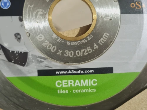 Disque diamant 200x30/25.4mm Céramique - A3 SAFE KJM (EN13236 - Germany)
