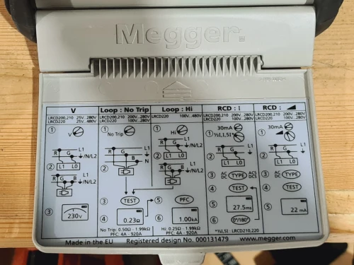 MEGGER LRCD220 - Testeur d'impédance /disjoncteurs différentiels /boucles (Europe)