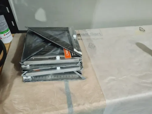 Équerre triangulaire 200mm poignée en alliage d'aluminium règle en inox - LTABILE
