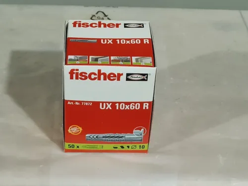 Cheville nylon original tous matériaux 8/10mm - FISCHER UX 8x50 R / UX 10x60 R (Germany)