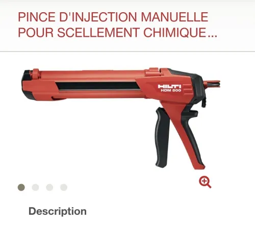 HILTI HDM 500 - appareil manuel a injection résine hilti (coffret-Germany)