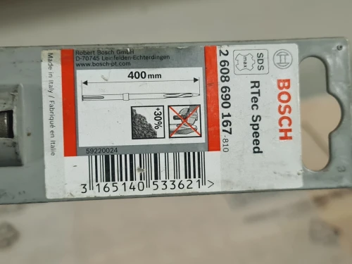 Burin SDS-Max pointu special 400mm - BOSCH R-tec speed (ITALY)
