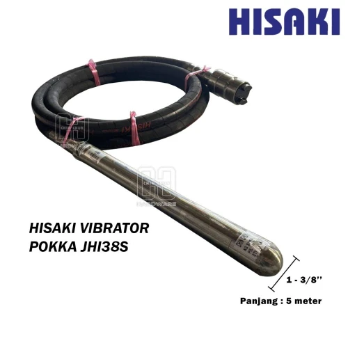 Flexible vibreur a béton original 38mm 1-3/8" x 6 mètre type (P) - HISAKI JHI38P (Malaysia)