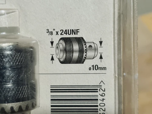 Mandrin à clé original 3/8" 10mm pour les visseuses perceuses électriques (Germany)