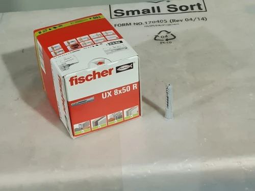 Cheville nylon original tous matériaux 8/10mm - FISCHER UX 8x50 R / UX 10x60 R (Germany)