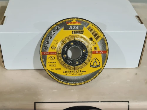 Disque a meuler original métal/inox 115 x 6 x 22.23mm KLINGSPOR A24 EXTRA (2026-Poland)