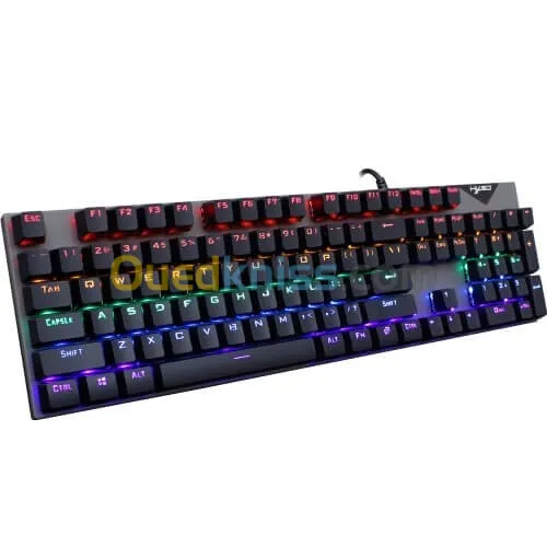 CLAVIER MÉCANIQUE GAMING KL-138 RGB BLUE DRINKEY KIWI SWITCH 25 TOUCHES JEDEL