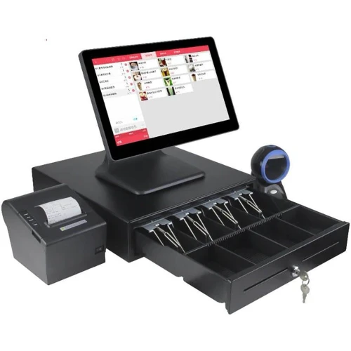  Ecran tactile tiroir caisse lecteur code barre imprimante à ticket - Logiciel de caisse installé