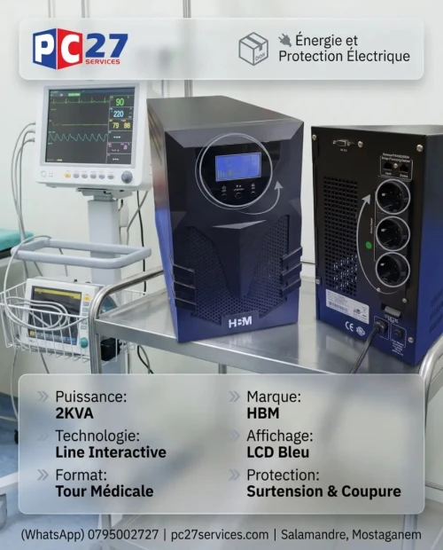 ONDULEUR 2KVA LINE INTERACTIVE TOUR MEDICAL HBM Ref : 4493