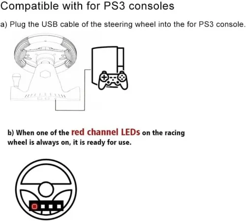 Volant  GT-V7 compatible avec NS Switch/ PS4/ PS3/ pc/ Xbox 360/ Xbox one/ android.
