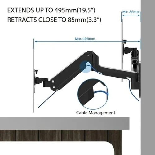 SUPPORT ECRAN MURAL 01 BRAS:17"-32",8KG [ CT-LCD-A601 ] REF:4788