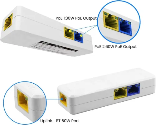 EXTENDER RJ45 POE 01 TO POE 02 PORTS CASCADE 4TIMES 130M  (GNT-69P31) REF : 3475