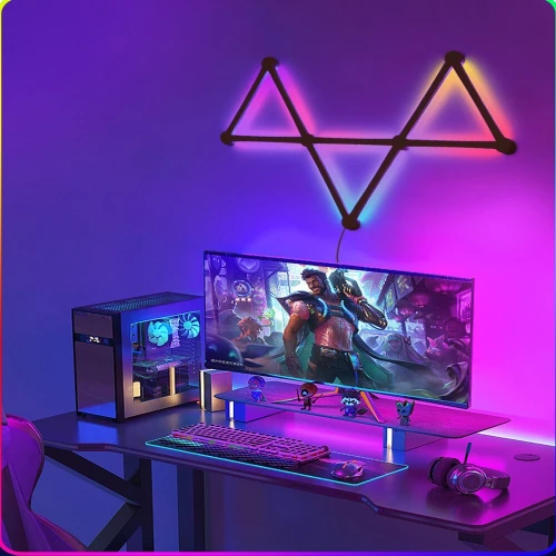 APPLIQUE LED RGB MURALE NEON WIFI - 6 PCS