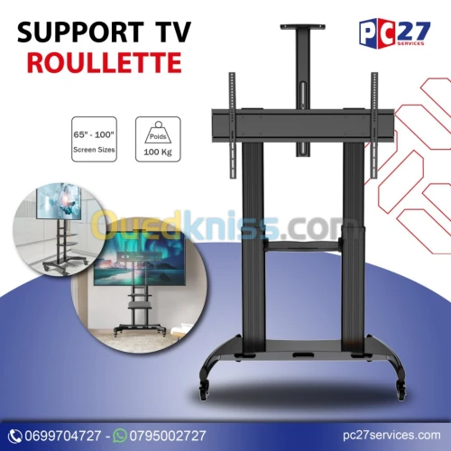 SUPPORT TV MOBILE A ROULLETTE [ CT-FTVS-T406A ] // REF:2857