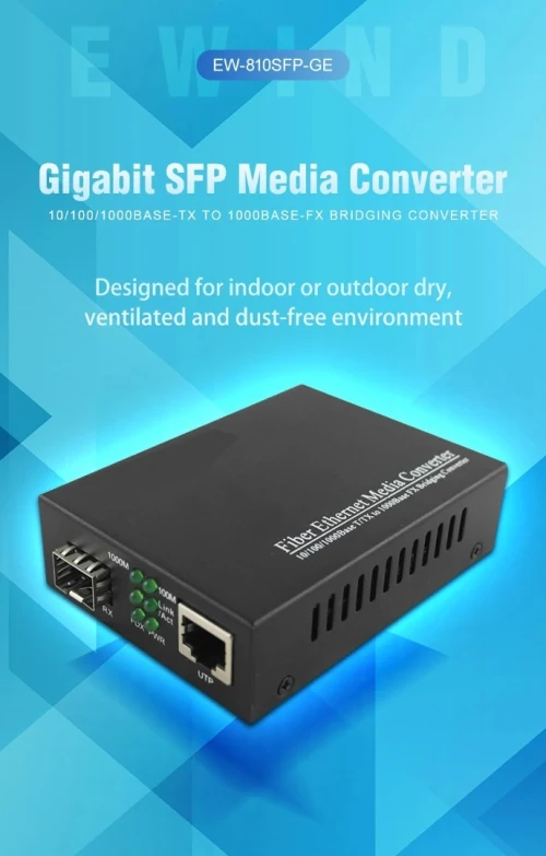 EXTENDER( KIT-02) Convertisseur Fibre-optique Ethernet SC (RJ45) Gigabit 20KM ( MT-MC20KM ) /REF:921