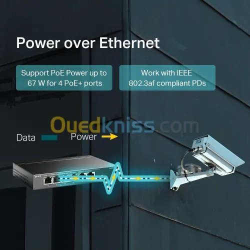 SWITCH TP LINK TL-SF1006P 6 PORTS 10/100 Mbps AVEC 4 PORTS PoE+(30W) //REF: 8064