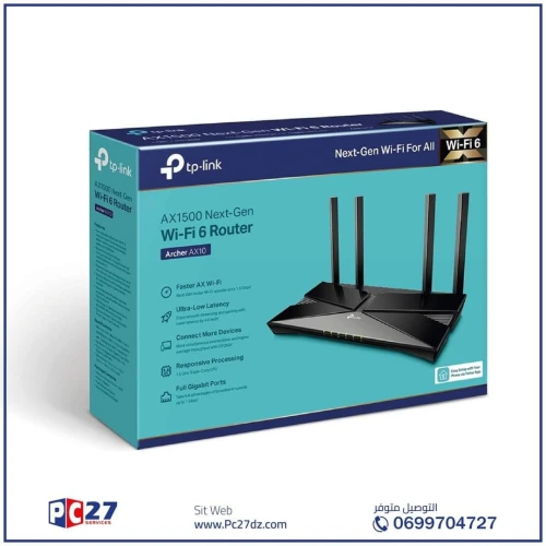 ROUTEUR TP-LINK GIGABIT WIFI-6 AX1500 ARCHER AX10 BI-BANDE /Ref : 3468