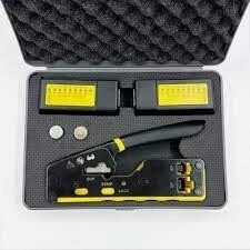 KIT OUTIL PINCE A SERTIR (8PIN/6PIN) + TESTEUR RJ45 YB-6088K