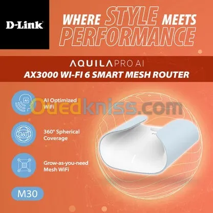 Router D-Link Wi-Fi 6 AQUILA PRO AX3000 Smart Mesh M30  Pack Of 3 Units //REF:1347