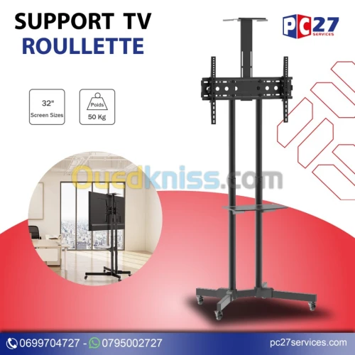 SUPPORT TV MOBILE A ROULLETTE [ CT-FTVS-T109TK ] // REF:3162