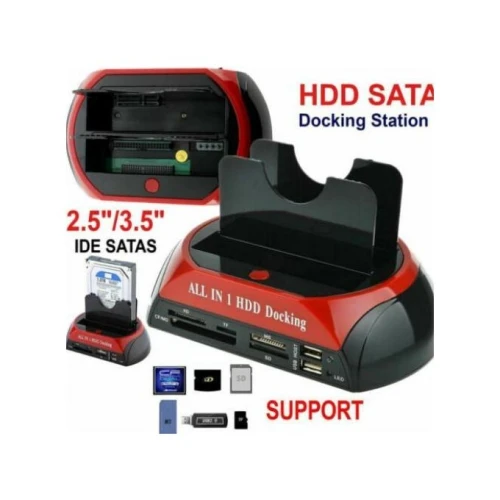 DOCKING STATION USB 2.0 2.5" 3.5" IDE , SATA LECTEUR DE CARTE EXTERNE /REF: 2221