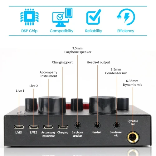 AMPLIFICATEUR DE SON BLUETOOTH V8  /REF:5864