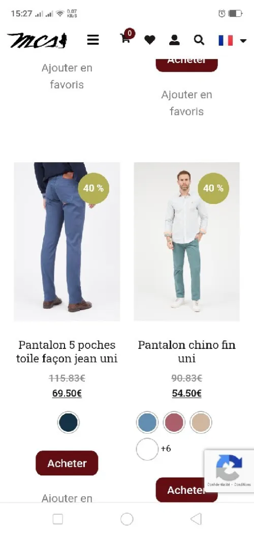 Pantalons originales 