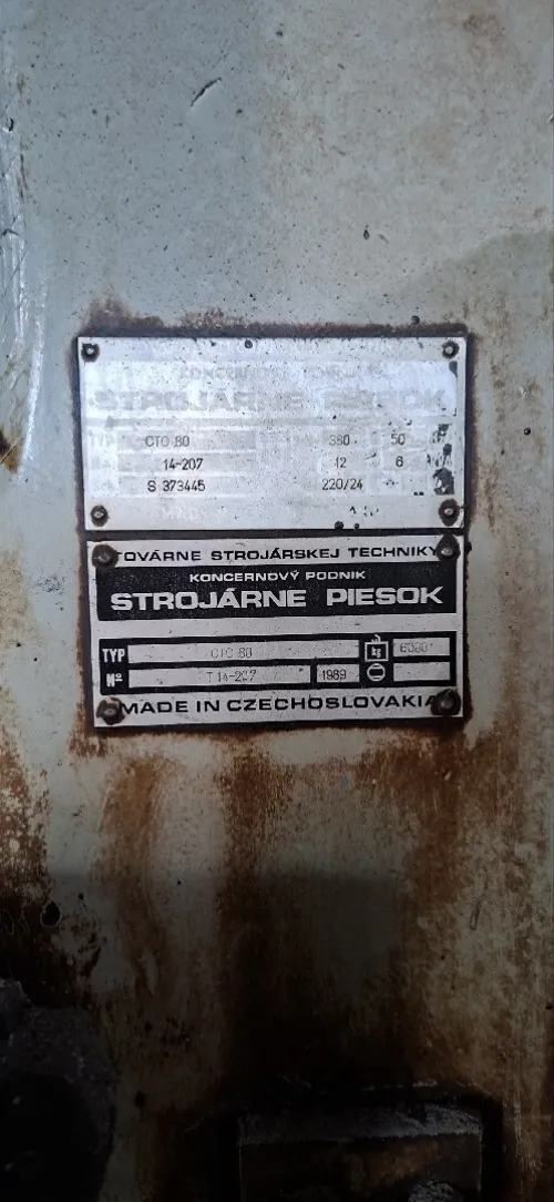 plieuse de tole  Strojarne Piesok CTO 80