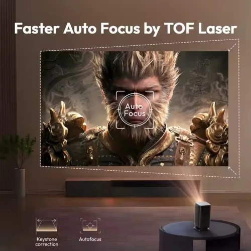 DATA SHOW PORTABLE BYINTEK P70X 4K ANDROID | VIDÉO PROJECTEUR 3D 1080 P ALIMENTÉ PAR BATTERIE 10,000