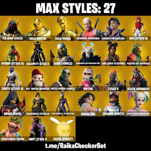Compte Fortnite 340 Skin Black Knight, Travis Scott, IKonik
