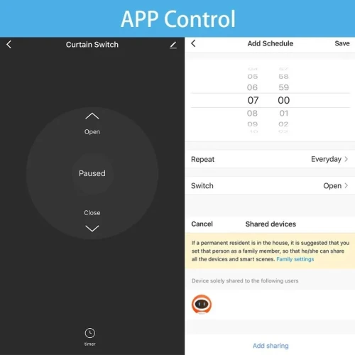 Interrupteur volet roulant smart wifi avec télécommande