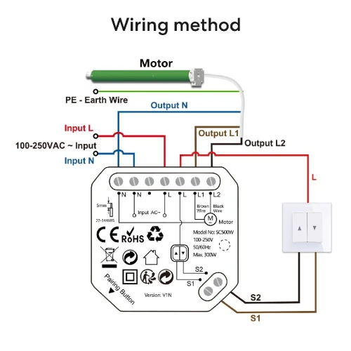 Switch volets roulant smart wifi