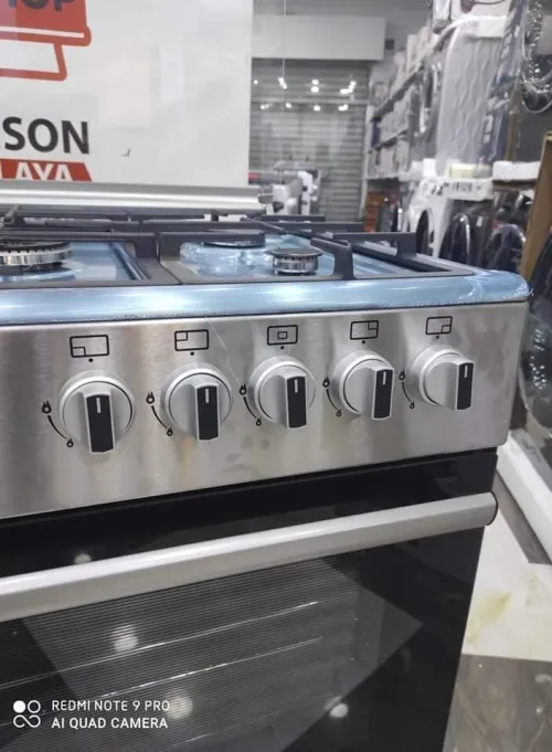 CUISINIÈRE BLEU MONDE 5 FEUX NOIR INOX DOUBLE TURBO FAN AVEC FOUR CATALYSÉ / CASH ET FACILITÉ