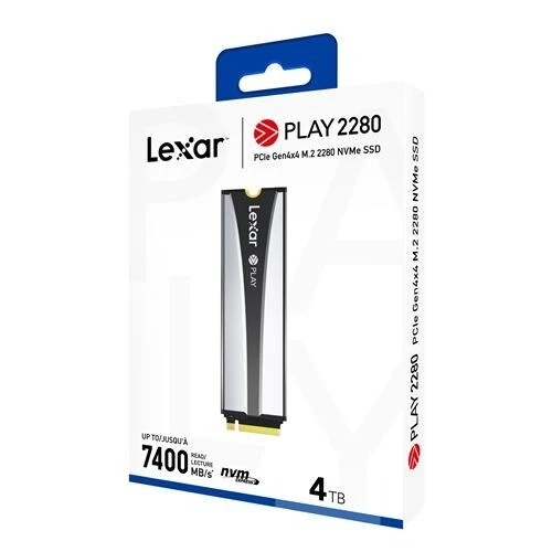 SSD Lexar Play 2280 04 Tb NVMe Gen 4x4 UP To 7400MB/s - Compatible avec PS5 -