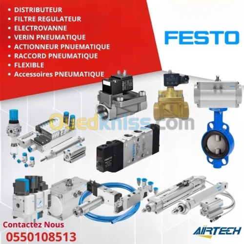 Festo - vérin pneumatique - distributeur pneumatique - filtre régulateur - actionneur - électrovanne