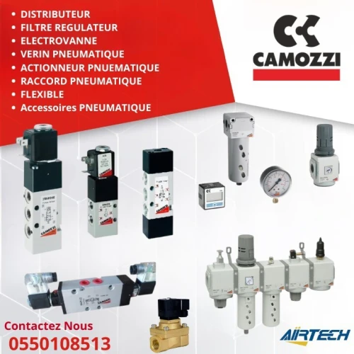Camozzi - vérin pneumatique - distributeur pneumatique - electrovanne - raccord pneumatique - filtre
