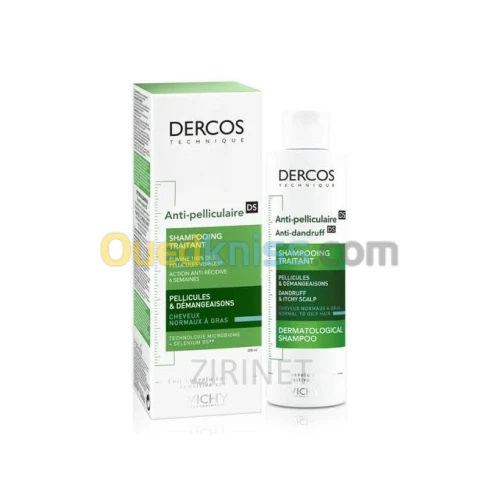 Vichy Dercos Shampoing Traitant Anti Pelliculaire Cheveux Normaux à Gras 200ml