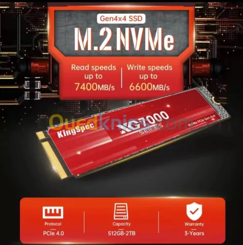 Disque dur SSD 1tera 7400 MB/S