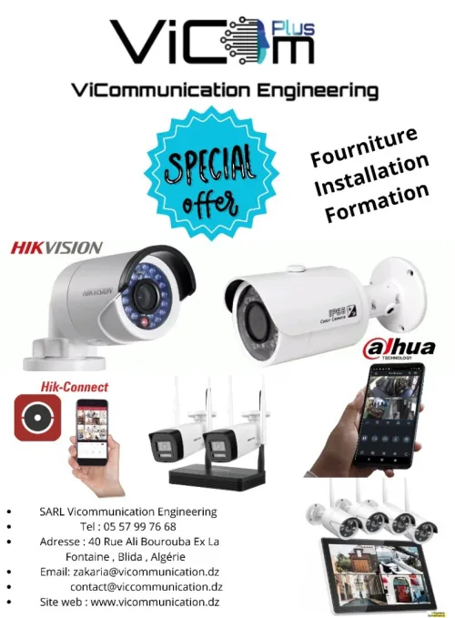 Installation Réseau Informatique, Téléphonie & Caméras de Surveillance __Pro  ( Blida  )