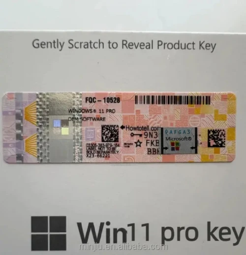 Stickers d'activation Windows Officiels (Windows 10/11 Pro / Windows 11 Home / Windows 10 IoT Enterprise 2019 LTSC)