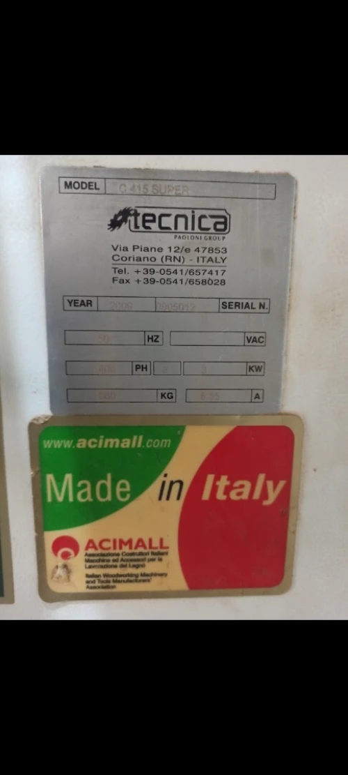(Tecnica C 415 super ) machine de menuiserie à bois  4 opération  