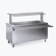 ligne self service et meuble froid