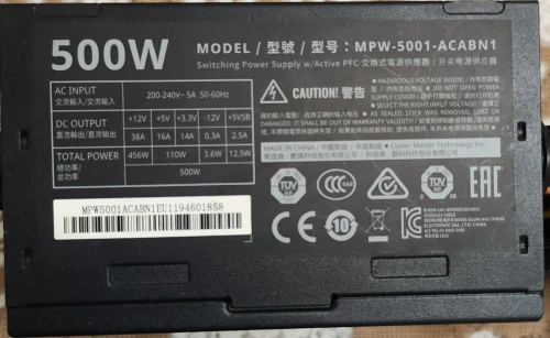 Alimentation Cooler Master Elite V3 500W